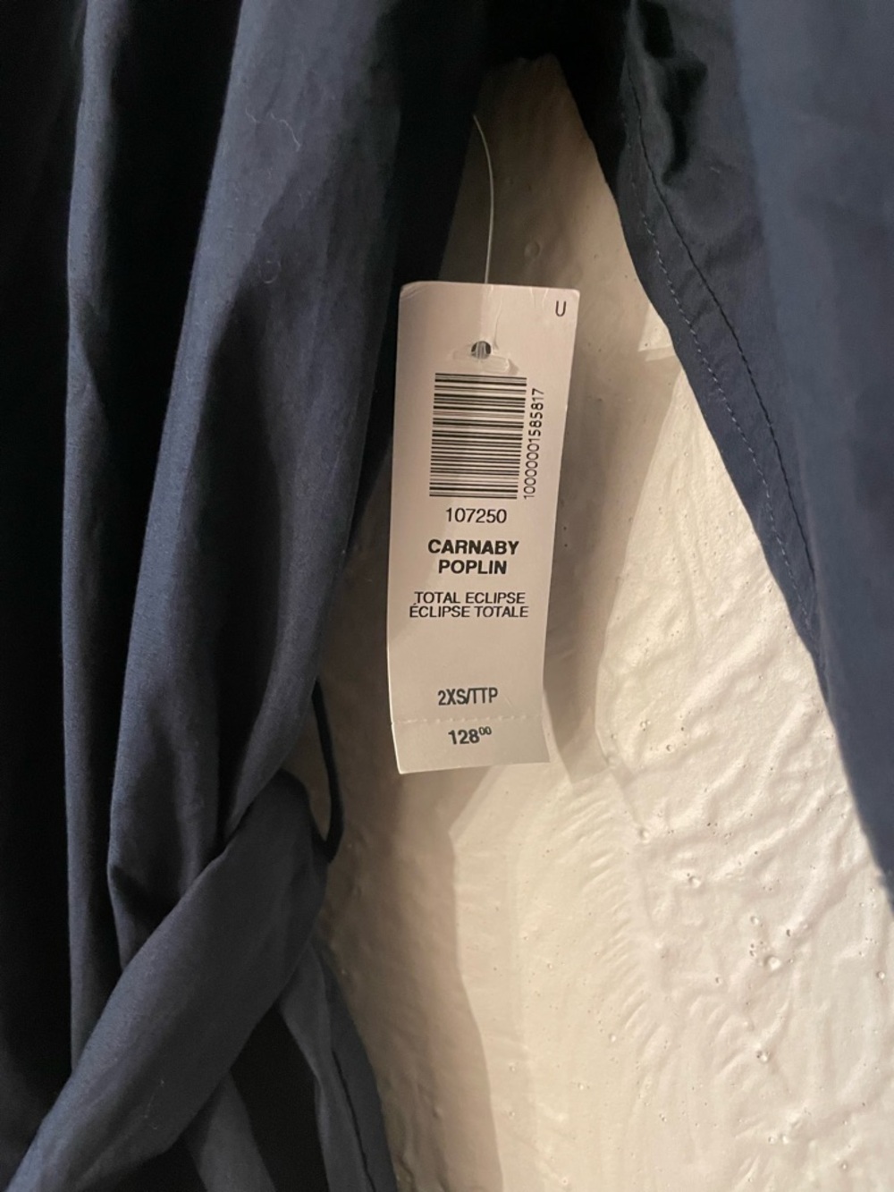 NWT Babaton Carnaby Poplin Slate Blue Belted Shirt Midi Dress 2XS Oversized - Picture 6 of 9